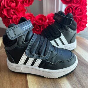 Adidas Kids Hoops Mid 3.0 AC (Toddler) Kid's Shoes 6 Black GW0408